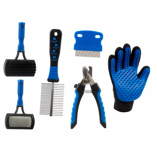 Hygiene-Set Haustiere Blau (6 teilig)